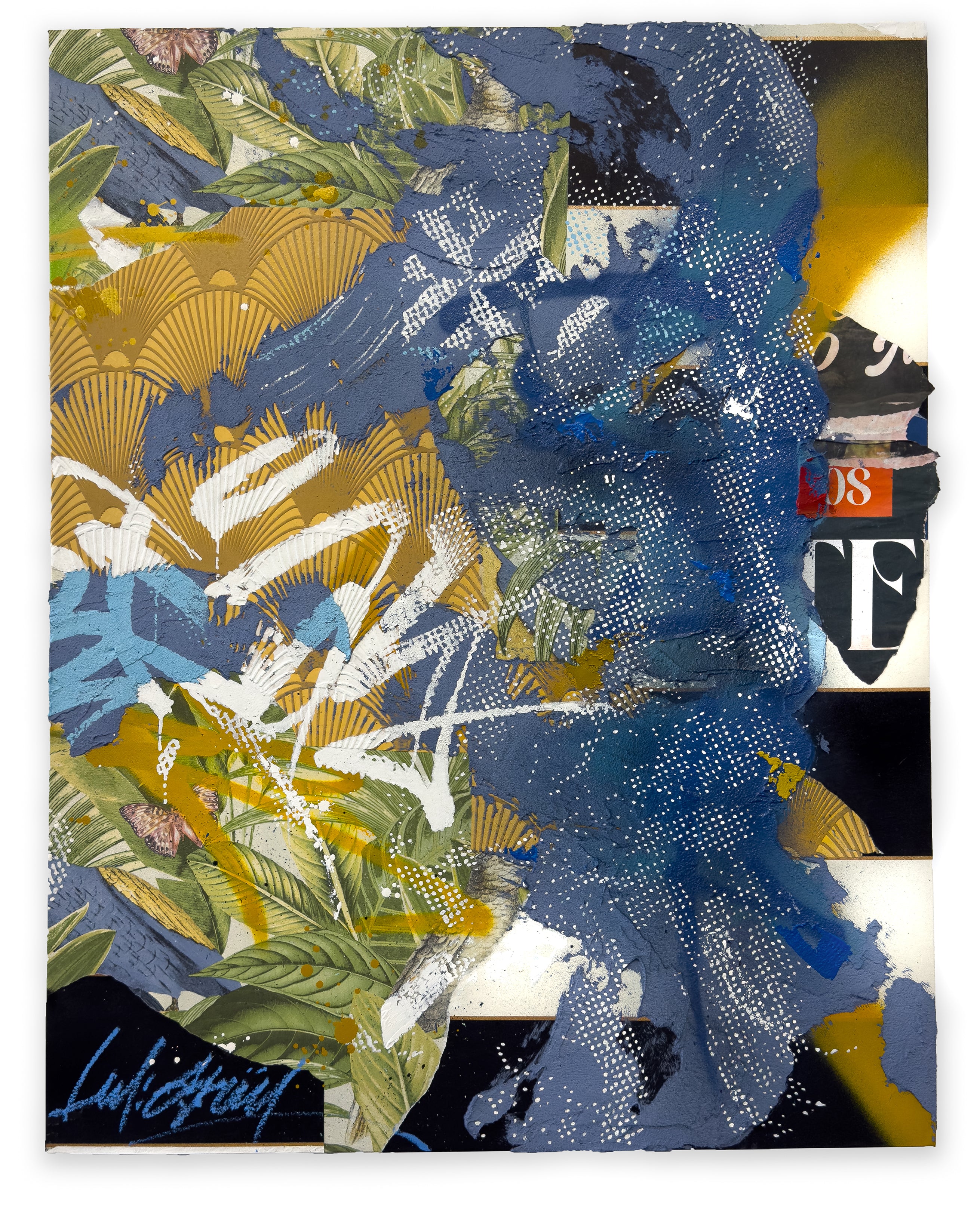 'St. Barth' Original artwork on Okume wood canvas.